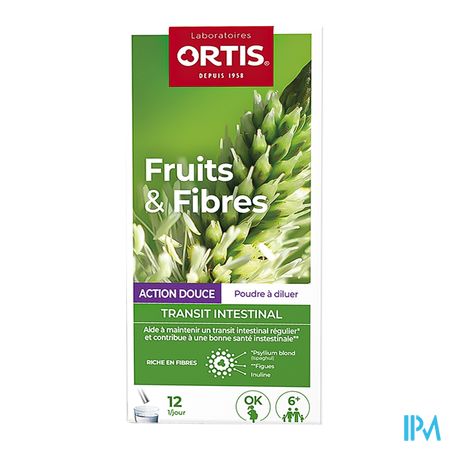 Ortis Vruchten & Vezels Milde Werking Sticks12x10g 2