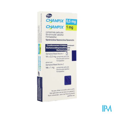Champix Comp 11 (0,5mg) + 14 (1mg) Aclar/pvc/alu