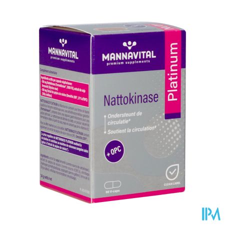 Mannavital Nattokinase Platinium V-caps 90