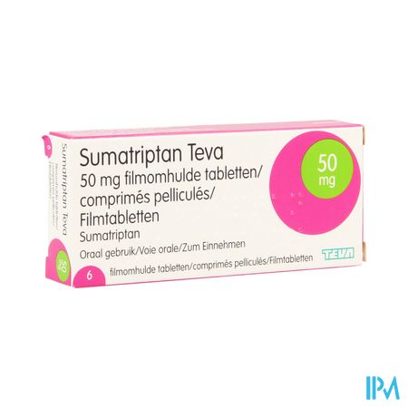 Sumatriptan Teva 50mg Comp Pell 6 X 50mg 1