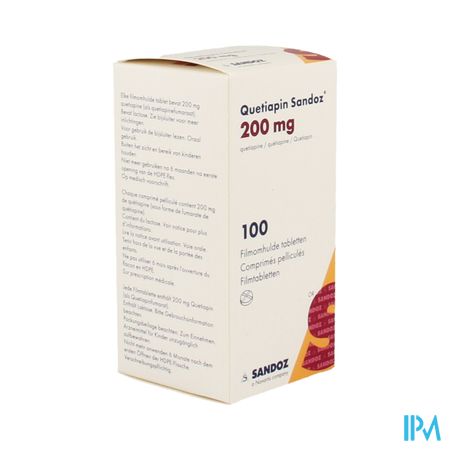 Quetiapin Sandoz 200mg Pot Filmomh Tabl 100 1