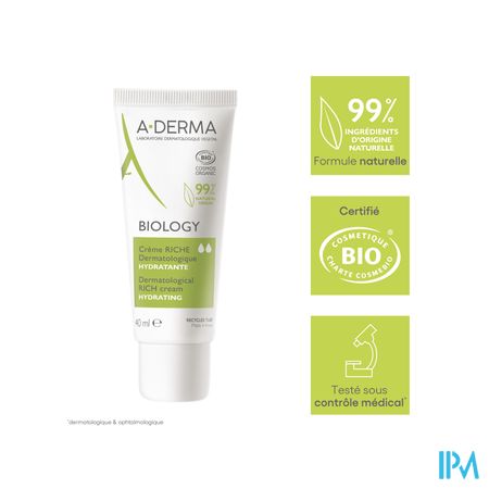 Aderma Biology Creme Riche Dermatologique 40ml 9