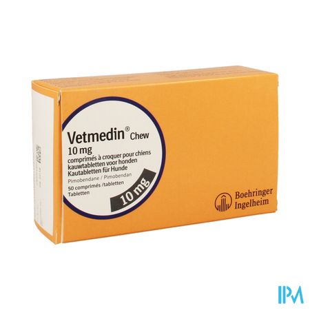 Vetmedin Chew 10mg Kauwtabl Hond 50x10mg