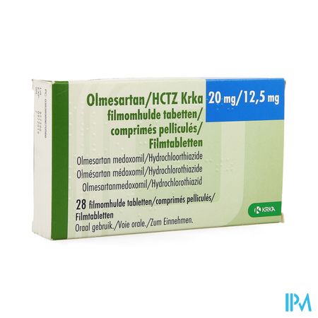 Olmesartan Hctz Krka 20/12,5mg Filmomh Tabl 28