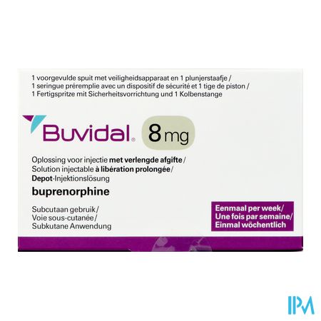 Buvidal 8mg Opl Inj Verl.afg. Voorg.sp 1x0,16ml 1