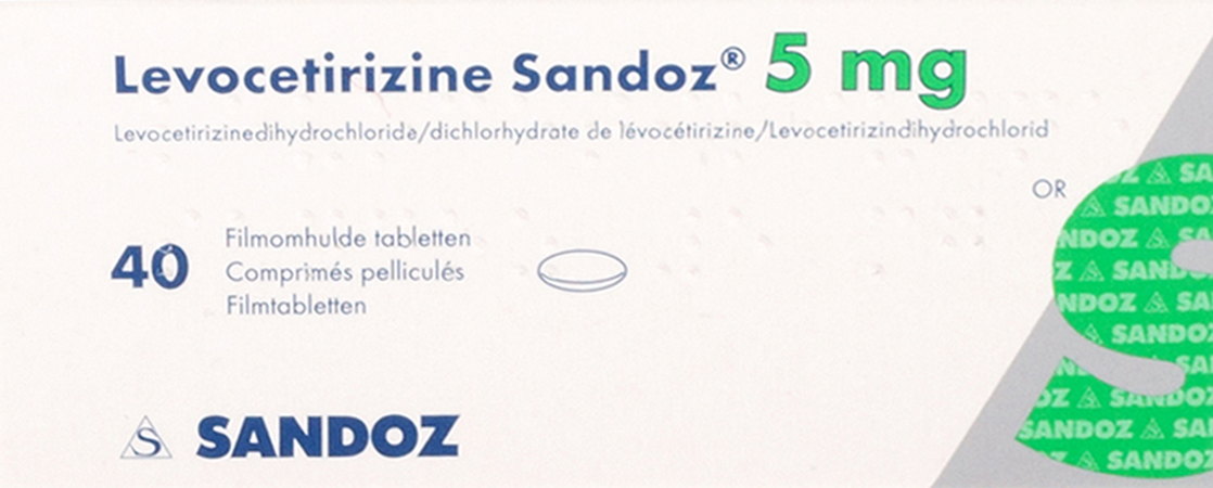Levocetirizine Sandoz 5mg Comp Enrob. 40 X 5mg 2