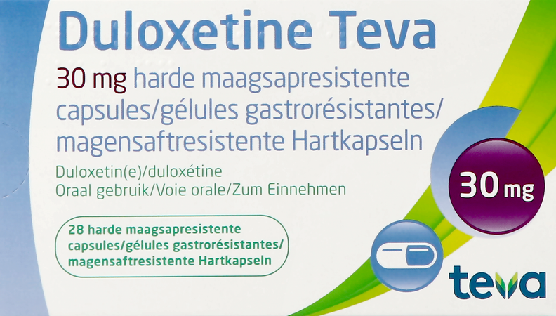 Duloxetine Teva 30mg Maagsapresist Caps 28 X 30mg 3