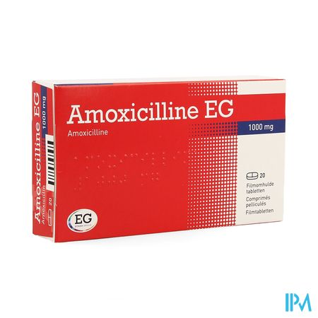 Amoxicilline EG Tabl 20X1000Mg