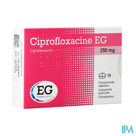 Ciprofloxacine EG 250Mg Tabl 10X250Mg