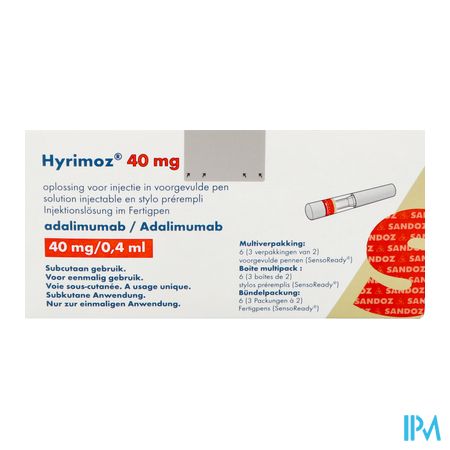 Hyrimoz 40mg Sol Inj 40mg/0,4ml Stylo Prerempli 6 1