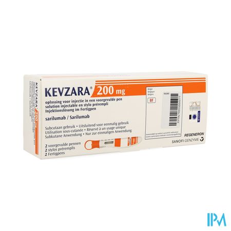 Kevzara 200mg Opl Inj Voorgev.pen Glas 2x1,14ml