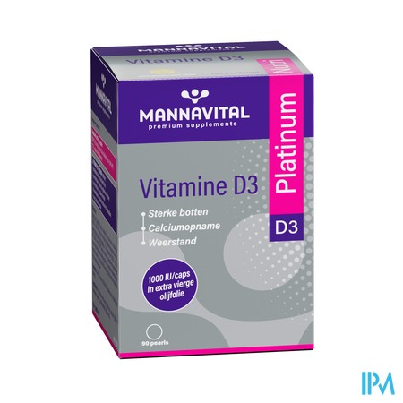 Mannavital Vitamine D3 Platinum Caps 90