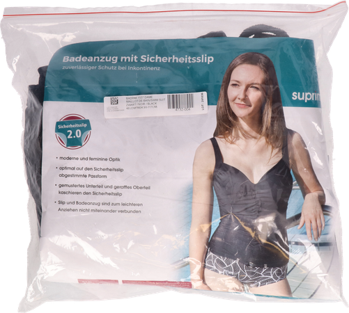 Suprima 1537 Badpak Dame + Slip Pes Zwart T48 1