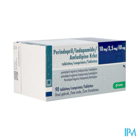 Perind./indap./amlod. Krka 10mg/2,5mg/10mg Comp 90