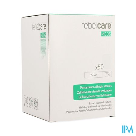 Febelcare Med6 Zelfkl. Steriele Verband.7x5cm 50st