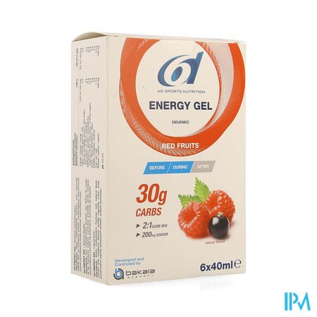 6d Sixd Energy Gel Red Fruits 6x40ml 2