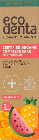 Eco Denta Fruittandpasta Kind Aloe Vera&xyl. 75ml 1