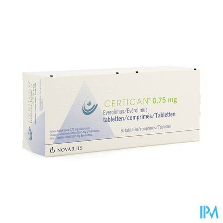 Certican 0,75mg Comp Enrob 60 X 0,75mg