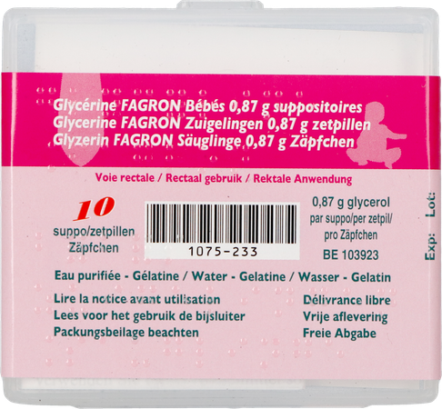 Glycerine Suppo Bb 10 Fag 2