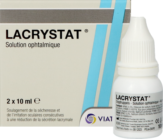 Lacrystat Collyre Fl 2x10ml Nf 12