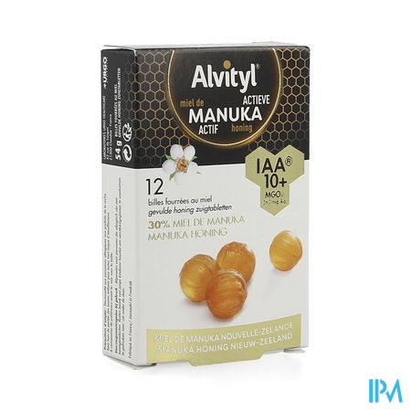 Alvityl Gevulde Zuigtabl Manuka Iaa 10+ 12