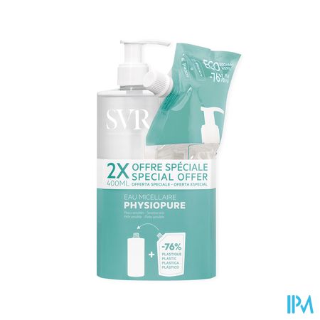 Svr Physiopure Eau Micellaire 400ml + Refill 400ml