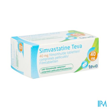 Simvastatine 40mg Teva Comp Enrob 100 X 40mg