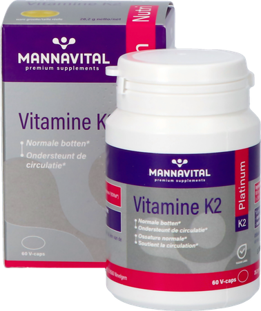 Mannavital Vitamine K2 Platinum V-caps 60 12