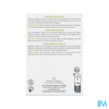 Aderma Indisp. Dermato Haver Wasstuk 100g Nf