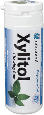 Miradent Chewing Gum Xylitol Menthe Poivr.s/sucr30 1