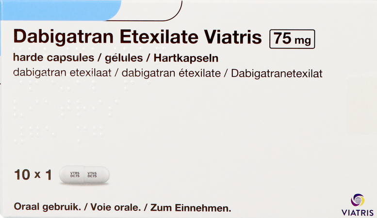 Dabigatran Etexilate Viatris 75mg Harde Caps 10 2