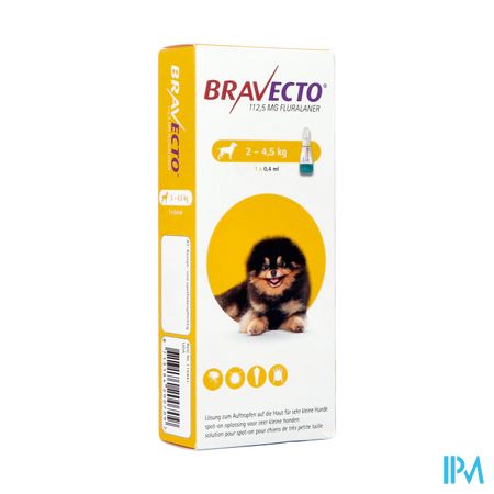 Bravecto 112,5mg Spot On Opl Hond 2-4,5kg Pipet 1