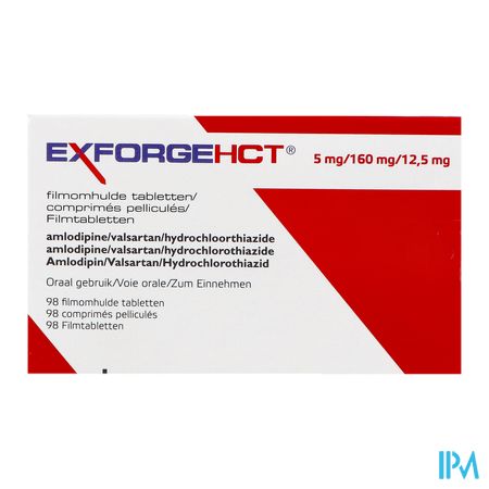 Exforge Hct 5mg/160mg/12,5mg Pipharma Comp 98 Pip 1