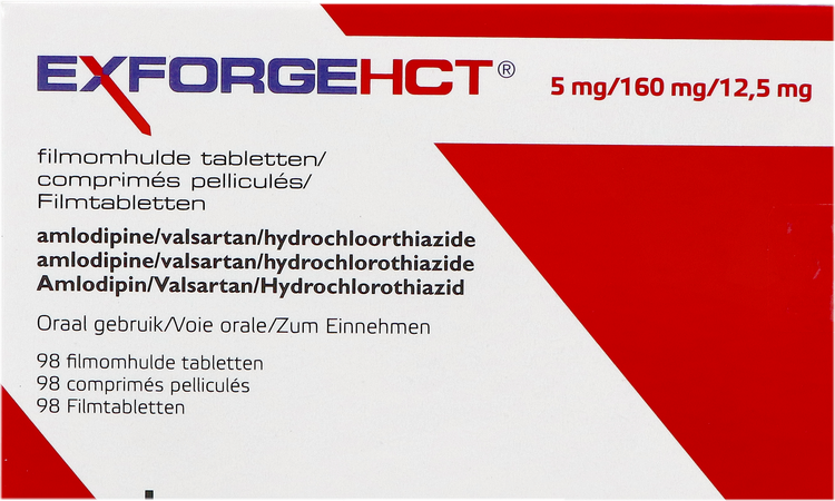 Exforge Hct 5mg/160mg/12,5mg Pipharma Comp 98 Pip 1