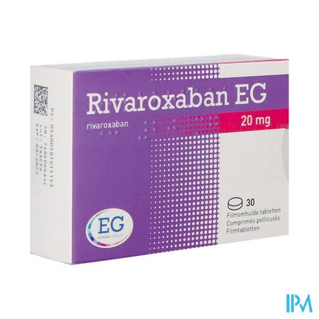 Rivaroxaban EG 20Mg Comp Pell 30