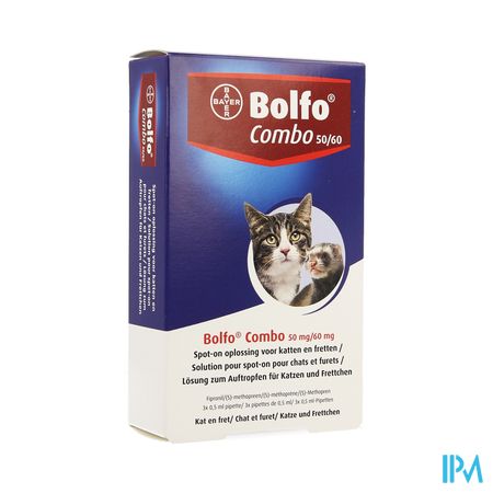 Bolfo Combo 50mg/60mg Spot-on Opl Kat Fret 3x0,5ml