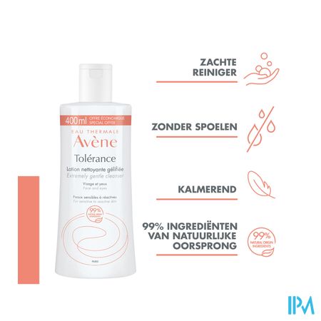 Avene Tolerance Reinigende Gel Lotion 400ml 3