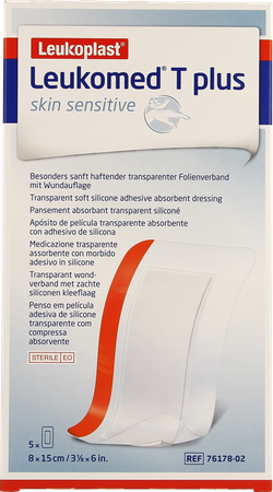 Leukomed T Plus Skin Sens. 8cmx10cm 5 7617801 1