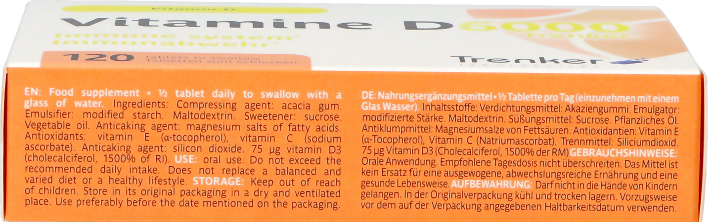Vitamine D6000 Trenker Tabl 120 Nf 7