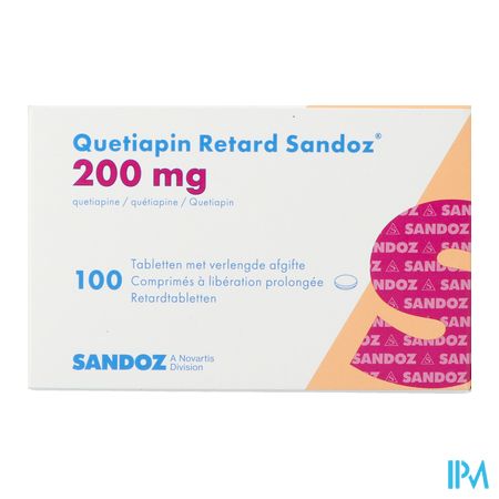 Quetiapin Retard Sandoz 200mg Lib.prol. Comp 100 1