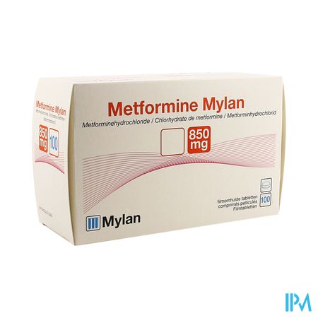 Metformine Viatris 850mg Tabl 100