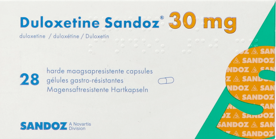 Duloxetine Sandoz 30mg Caps Dur Gastro Resist. 28 2
