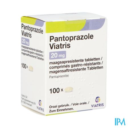 Pantoprazole Viatris 20mg Tabl Maagsapresist 100