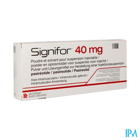 Signifor 40mg Pdr+solv Vr Susp Inj 1fl+voorg.spuit