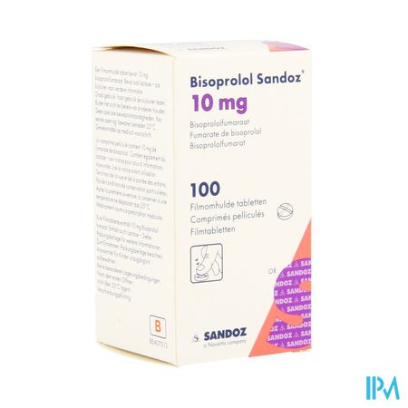 Bisoprolol Sandoz 10,0mg Pot Film.tabl 100x10,0mg 2