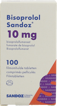 Bisoprolol Sandoz 10,0mg Pot Film.tabl 100x10,0mg 3