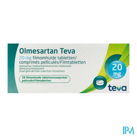 Olmesartan Teva 20mg Comp Pell 28 1