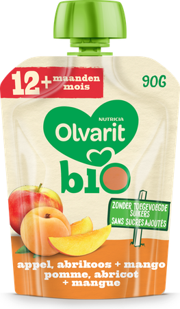 Olvarit Bio Pomme Abricot Mangue 12m 90g 1