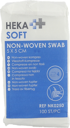 Hekasoft Kompres Non-wov. Bulk 5x 5cm 100 1
