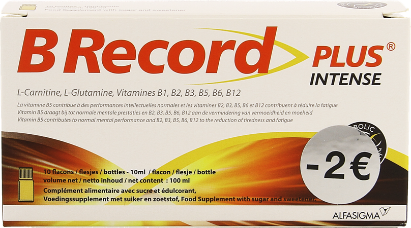B Record Intense Fioles 10x10ml Promo -2€ 1
